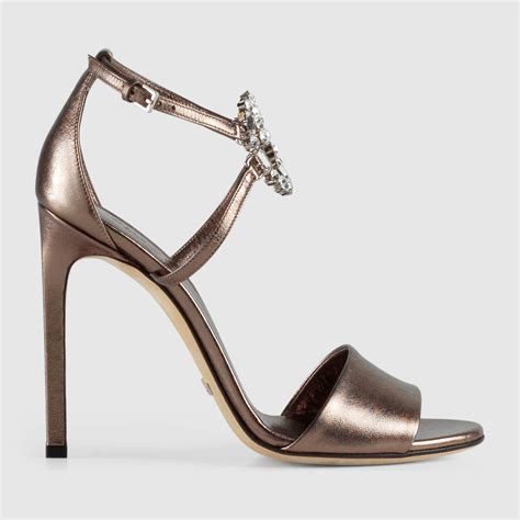 gucci gg sparkling leather sandal|Gucci unisex sandals.